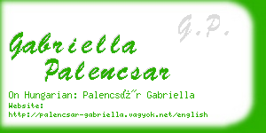 gabriella palencsar business card